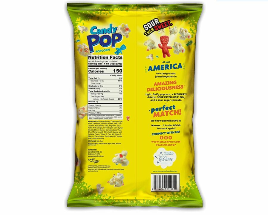 Candy Pop Sour Patch Popcorn 148G SNACKS - XMANIA Ireland 4