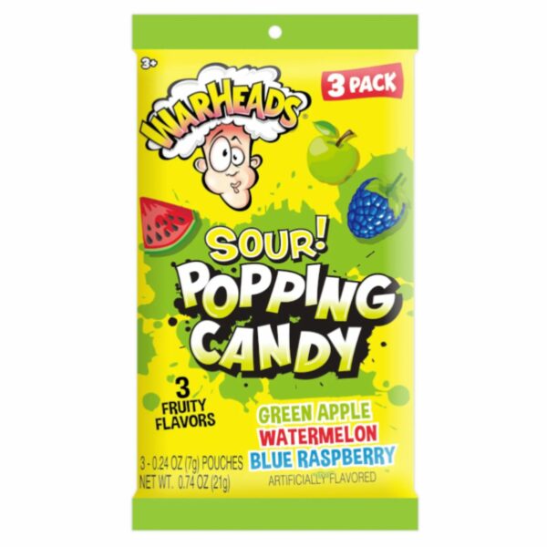 Warheads Sour Popping Candy (3-pack) CANDY’S - XMANIA Ireland